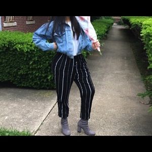 Striped Black Pants